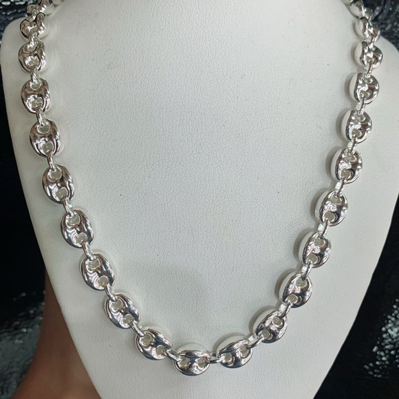 Gucci puff link sterling silver chain 24” long - Picture 7 of 7